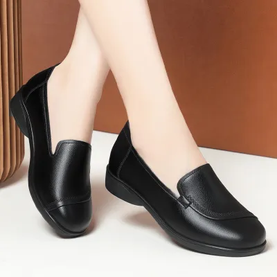 CASUAL FLAT BOTTOM LEATHER SHOE GB-8272