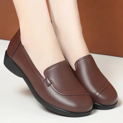 CASUAL FLAT BOTTOM LEATHER SHOE GB-8272