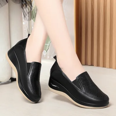 CASUAL BREATHABLE LEATHER SHOE GB-2301