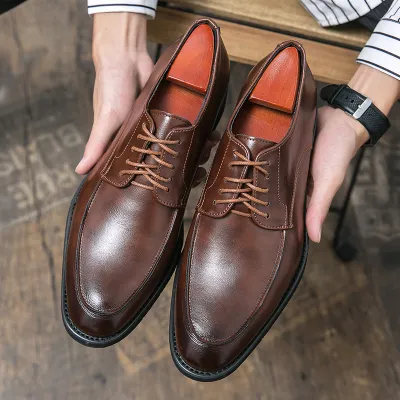 BRITISH STYLE LACE-UP LEATHER SHOE GB-8416