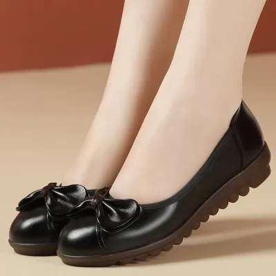 FLAT BOTTOM TOE LEATHER SHOE GB-2218