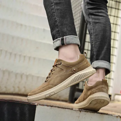 GENUINE LEATHER CASUAL COMFORTABLE NON-SLIP BREATHABLE SHOES GB-6244