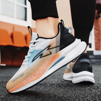 MESH BREATHABLE CARBON PLATE RUNNING SHOES GB-8209 