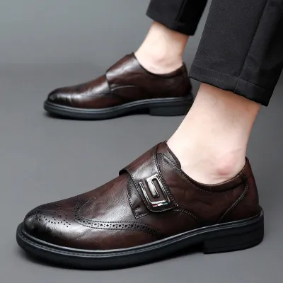 BRITISH MEN'S LEATHER CASUAL  SHOES GB-5096