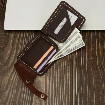 SOURCE EUROPEAN AND AMERICAN RETRO MEN'S GENUINE LEATHER WALLET GB-1044CH
