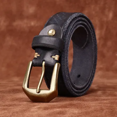 RETRO COWHIDE WASHED BELT GB-0550B