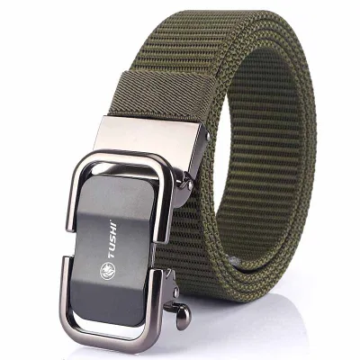 AUTOMATIC BUCKLE NYLON BRAIDED BELT GB-6045GR