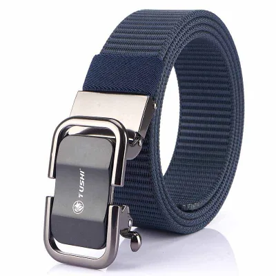 AUTOMATIC BUCKLE NYLON BRAIDED BELT GB-6045BL