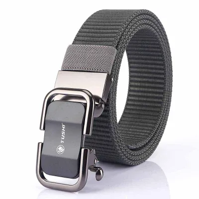 AUTOMATIC BUCKLE NYLON BRAIDED BELT GB-6045DGY