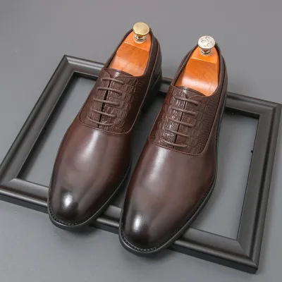 HIGH-END OXFORD SHOES CLASSIC RETRO BUSINESS LEATHER SHOES GB-5230