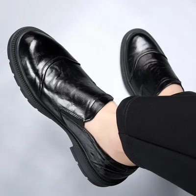 BRITISH STYLE ALL-MATCH LOW HEELED CASUAL LEATHER SHOES  GB-2590