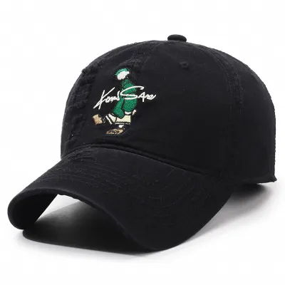 EMBROIDERED LARGE BRIM BASEBALL CAP GB-0642B
