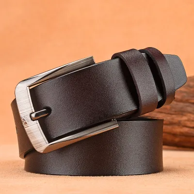 Pin Buckle Genuine Leather Belt