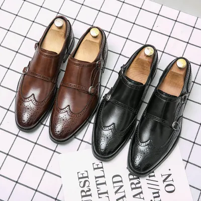 Men's Buckle Leather Shoes