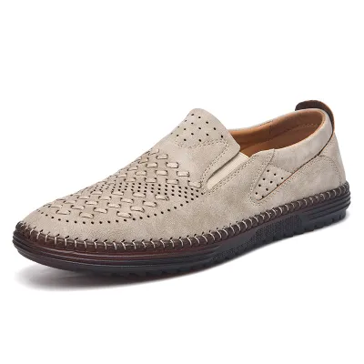 Low-Top Large Size Cross-border Loafer Cowhide