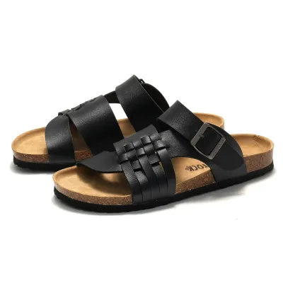 Men's Cork Slippers Student Sandals 