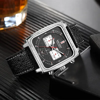 Megir Leather Chronograph Watch