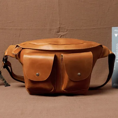 Genuine Leather Multifunctional Messenger Bag