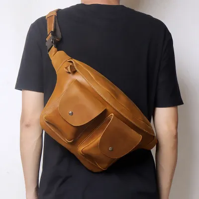 Genuine Leather Multifunctional Messenger Bag