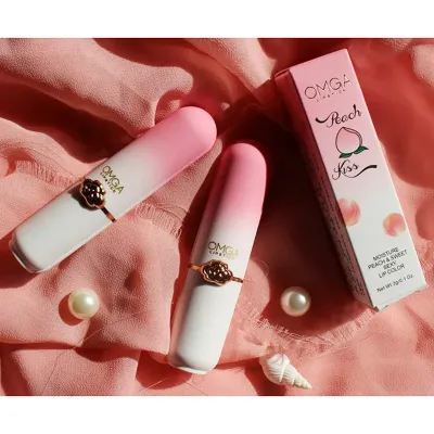 OMGA peach color Lip balm/ lipstick