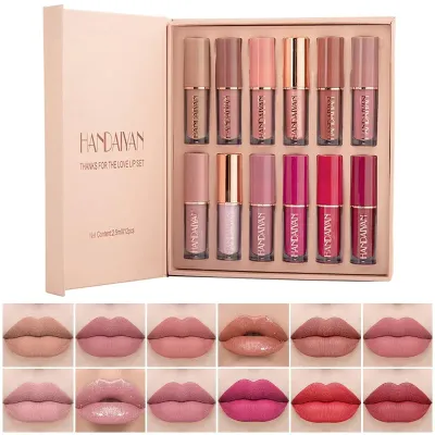 Handaiyan Matte Lipstick Set of 12 Lip Color Set