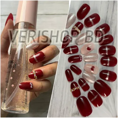 Maroon Red Stone Nail