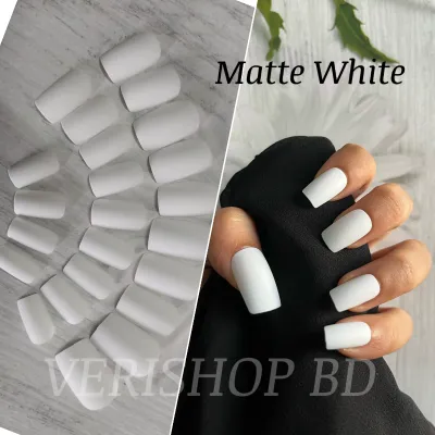 Plain White Matte Nail