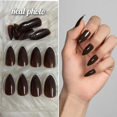 Plain Darkish Brown Nail