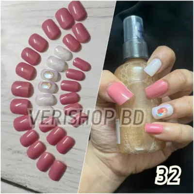 Pink-White Stone Nail