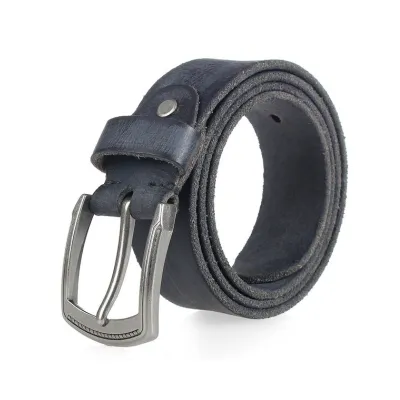 Genuine leather belt washed belt men's leather belt