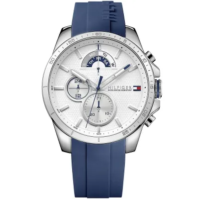 Tommy Hilfiger Men's Cool Sport Stainless Steel Quartz Watch with Silicone Strap