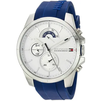 Tommy Hilfiger Men's Cool Sport Stainless Steel Quartz Watch with Silicone Strap