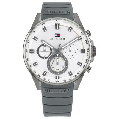 Tommy Hilfiger Max Multifunction Grey Silicone Strap Watch