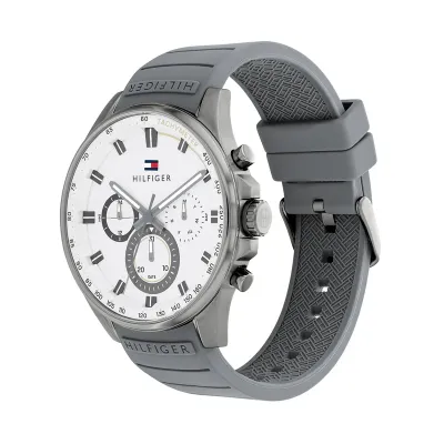 Tommy Hilfiger Max Multifunction Grey Silicone Strap Watch