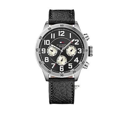 Tommy Hilfiger Horologe Trent Black Leather Watch