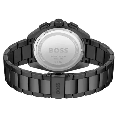 Hugo Boss Stainless Steel Volane Analog Black Dial Men's Watch