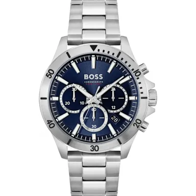 BOSS Mens Troper Blue Dial Chronograph Watch