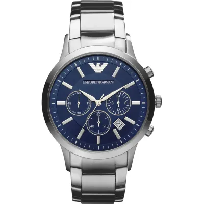 Emporio armani Stainless Steel Blue dial Watch