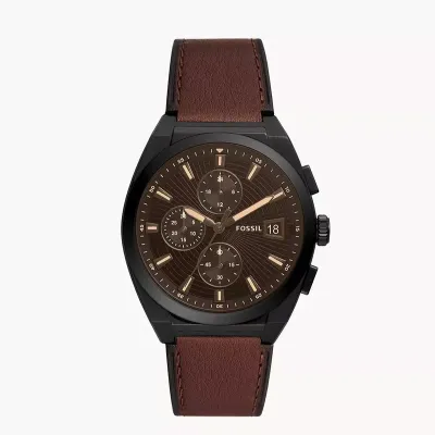 Fossil Everett Chronograph Brown LiteHide™ Men's Watch