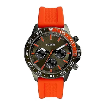 Fossil Bannon Multifunction Orange Silicon Strap Watch