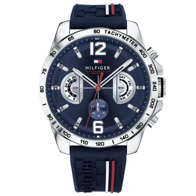 Tommy Hilfiger Men's Watch Blue Dial Blue Colored Stra