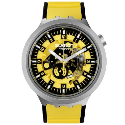 Swatch Quartz Big Bold Irony Casual Watch Dark Irony