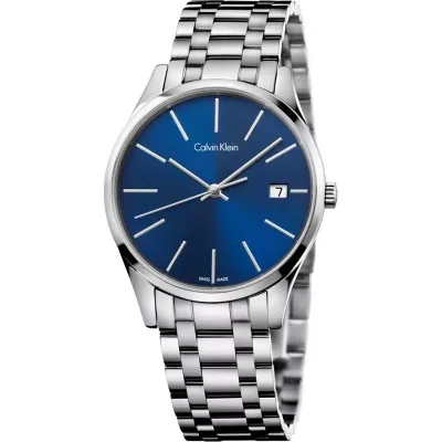 Calvin Klein Mens Quartz Watch, Analog Display and Stainless Steel Strap 