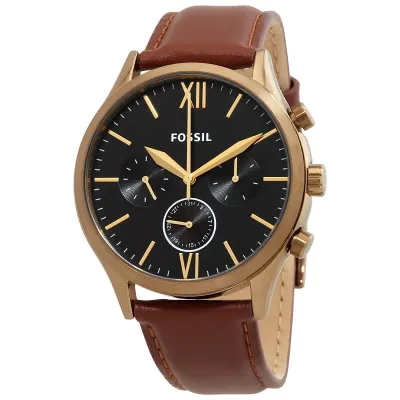 Flynn Chronograph Brown Leather Watch