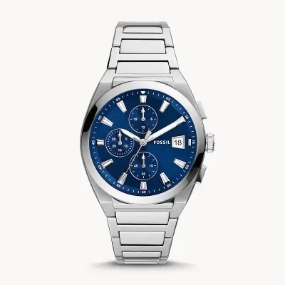 Fossil Men’s Everett Chronograph Blue Dial Watch 