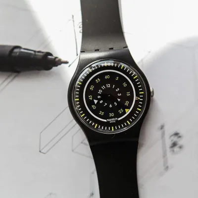 Swatch- PIÙ NERO (Swiss Made)