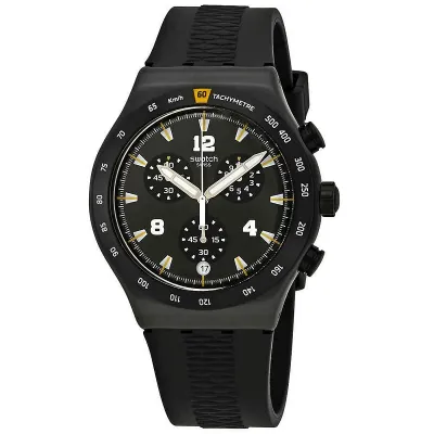 Swatch Chrononero Chronograph Black Dial Men's Watch  (Swiss Made)