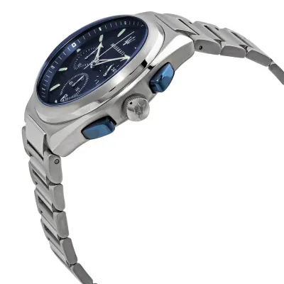 Maserati Triconic chronograph quartz blue dial men's watch