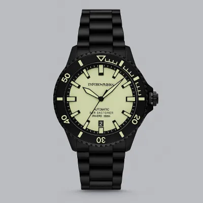 Emporio ArmaniSea Explorer Automatic Black Silicone Watch