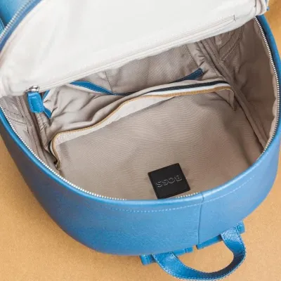 HUGO BOSS- LEATHER BACKPACK -Blue